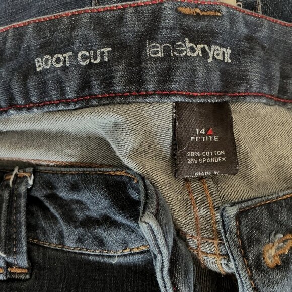 LANE BRYANT BOOTCUT JEANS 14 P - Picture 10 of 10